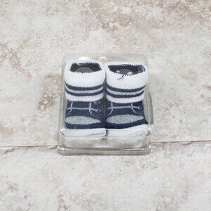 Blue Baby Booties Infant Socks Swiggles Size 0-12 Months Shoe Sneaker Themed